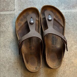 Birkenstock Dark Brown Thong Sandals